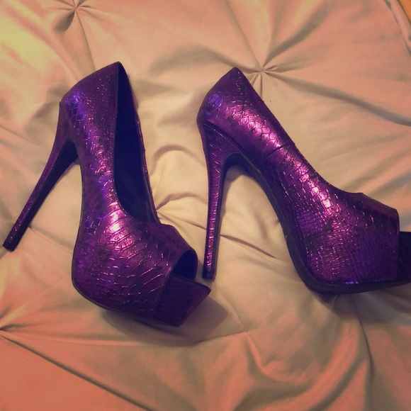 purple stilettos